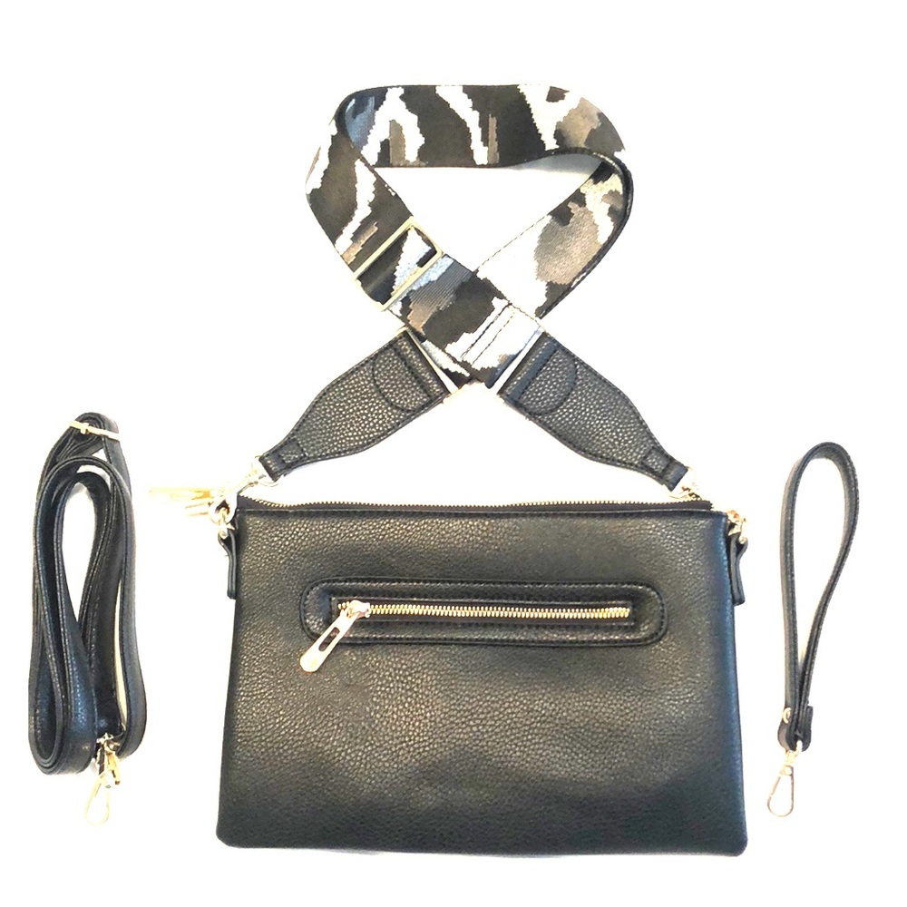 💙Interchangeable guitar strap crossbody wristlet